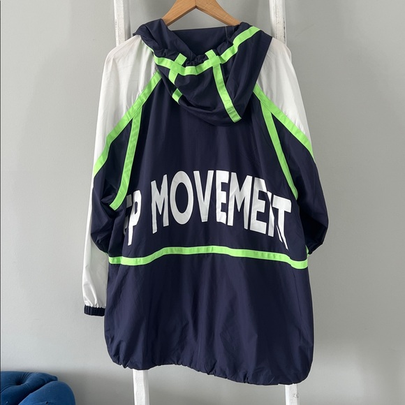 Free People Movement Care Like the Wind New navy neon Anorak jacket medium - Picture 7 of 14